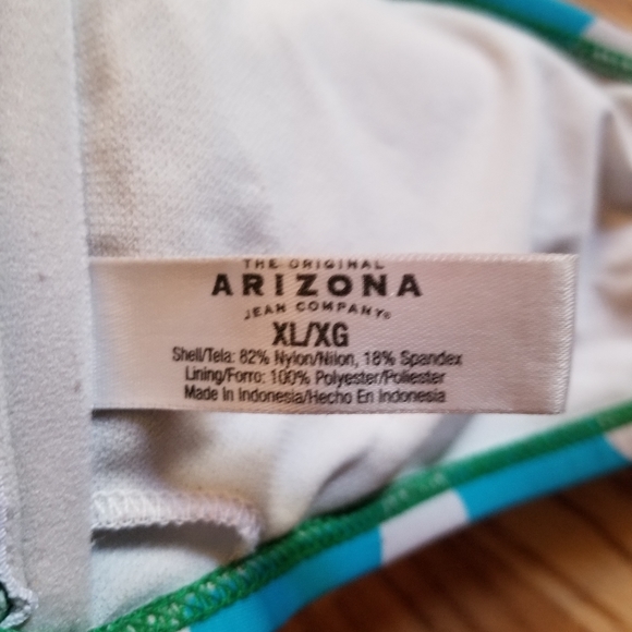 Padded Light Blue Polka Dot Bandeau Swim top - Picture 2 of 2